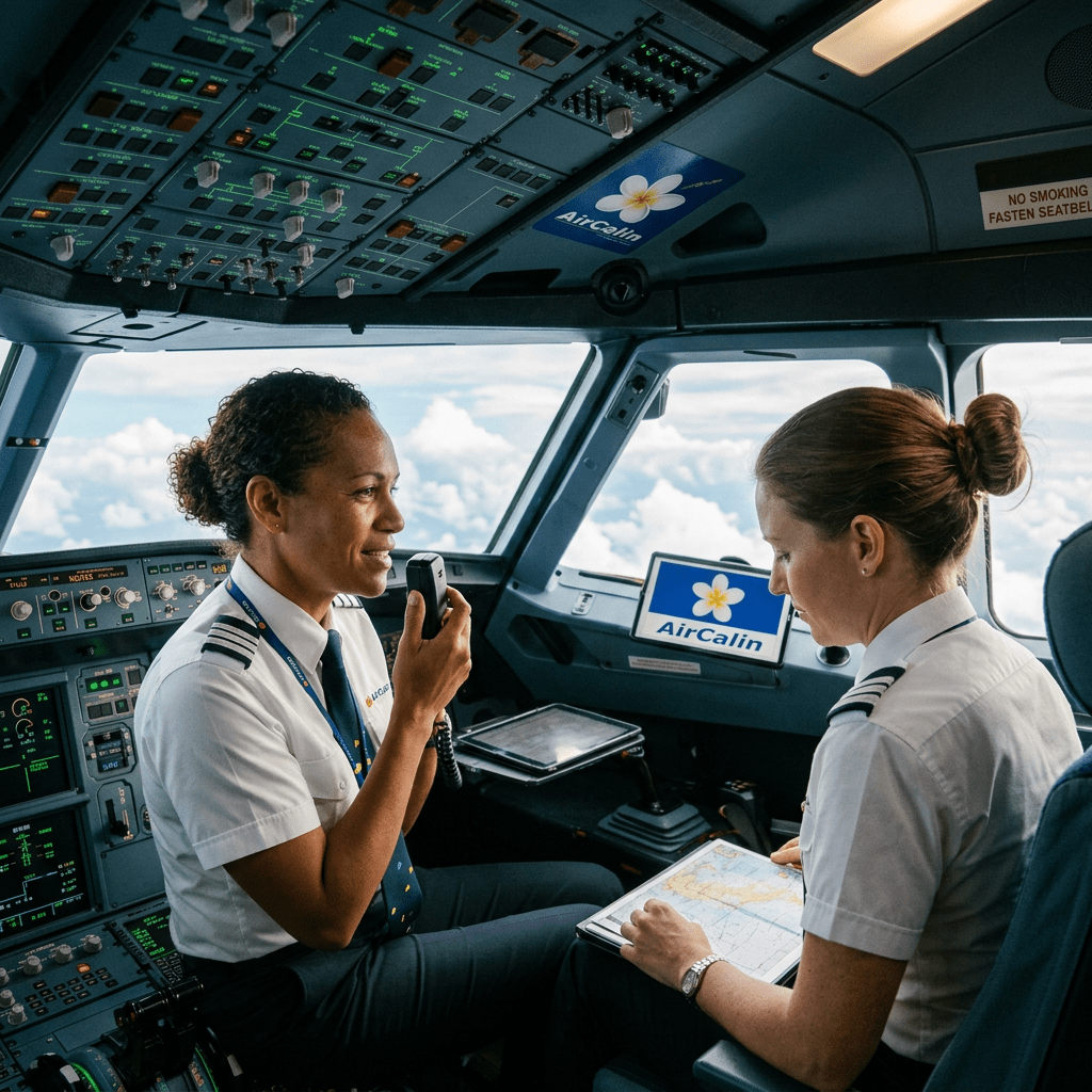 Dans les cockpits aussi, les lignes bougent : Aircalin s&rsquo;engage pour une aviation plus&nbsp;féminine